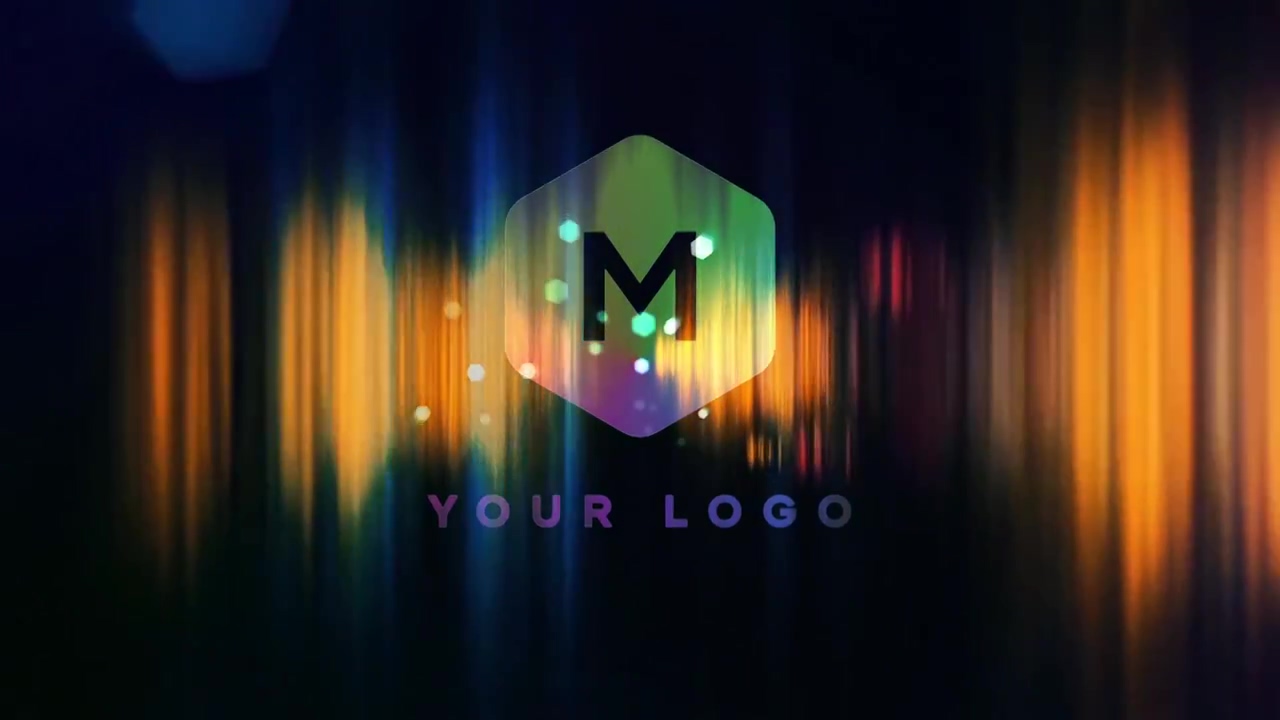 colorful lights logo reveal 344709
